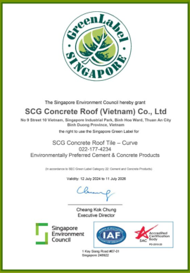 Chứng nhận Green Label Singapore của Ngói