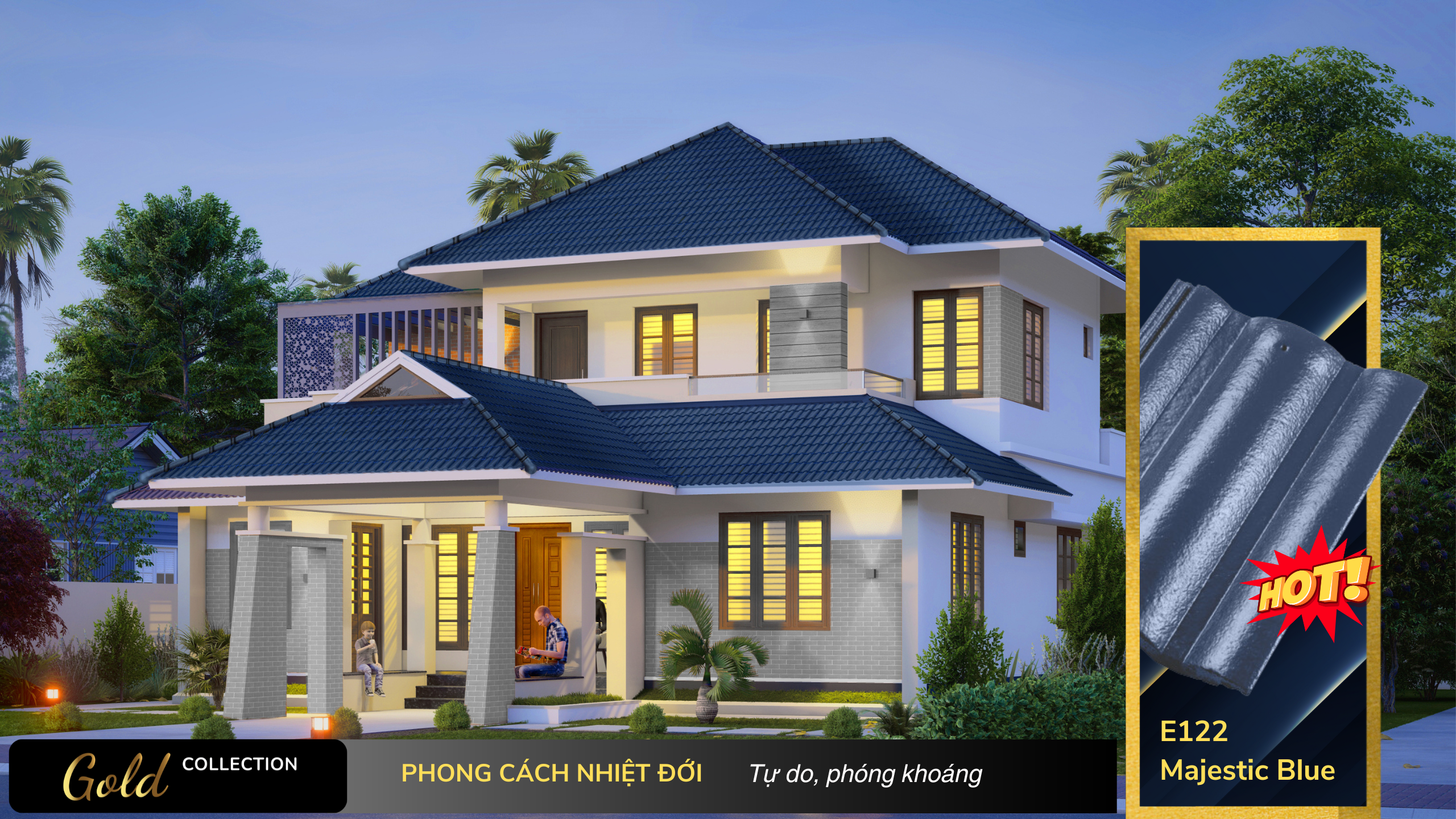 Bộ sưu tập những mẫu nhà đẹp sử dụng Ngói màu SCG Elite 7 Bộ sưu tập những mẫu nhà đẹp sử dụng Ngói màu SCG Elite Elite Gold E122 Majestic Blue https://scgvlxd.com/bo-suu-tap-nhung-mau-nha-dep-su-dung-ngoi-mau-scg-elite/
