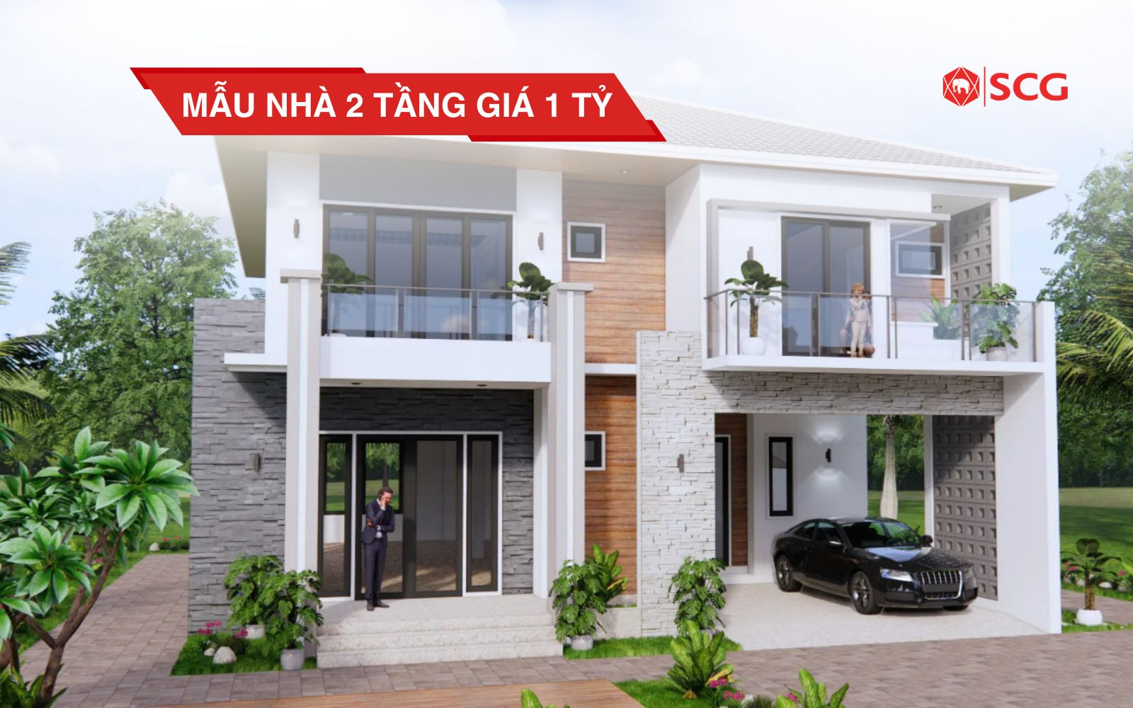 mẫu nhà 2 tầng đẹp giá 1 tỷ