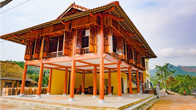 nhà sàn bê tông giả gỗ nhà sàn bê tông giả gỗ