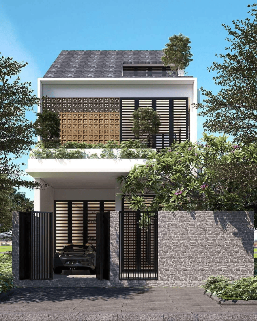 mẫu nhà mái ngói đẹp