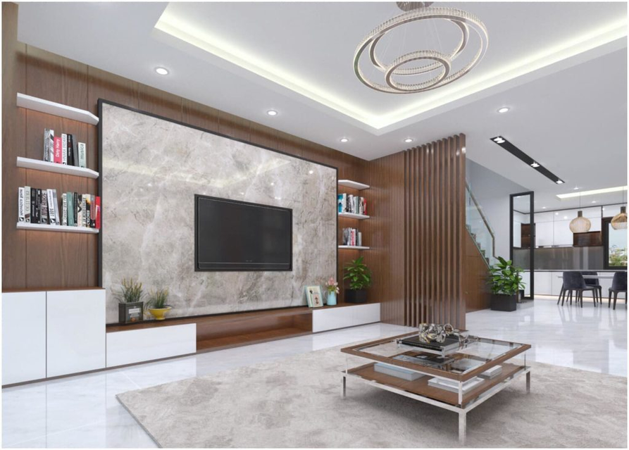 trang trí tường phòng khách