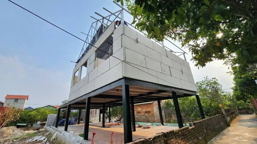 nhà lắp ghép bê tông siêu nhẹ