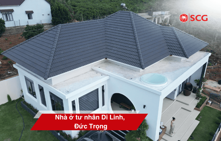 Nhà ở tư nhân Di Linh, Đức Trọng - Sử dụng ngói màu SCG E12