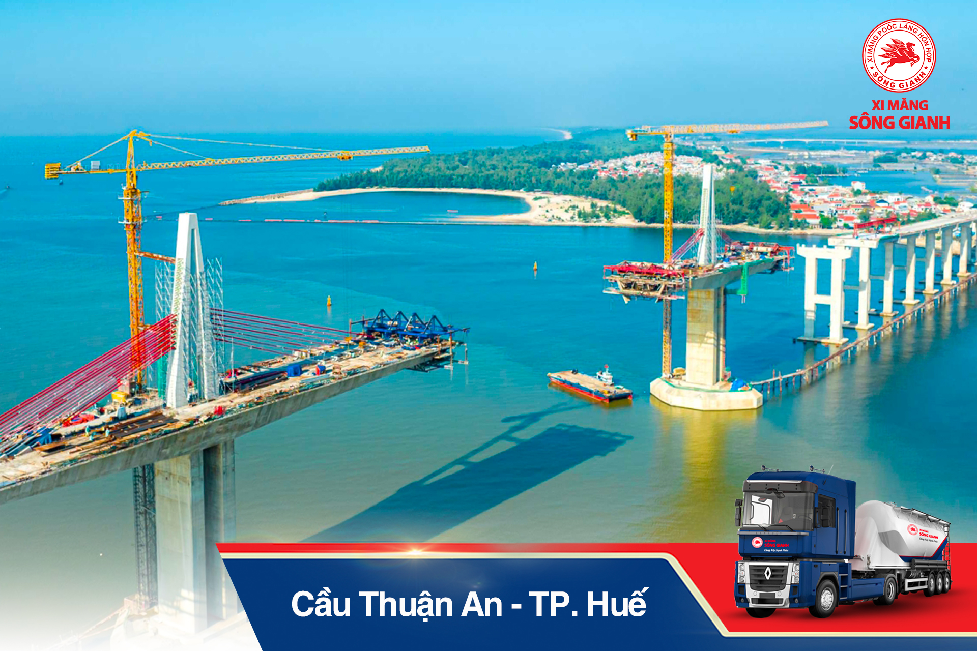 Công trình sử dụng xi măng Sông Gianh: Cầu Thuận An – TP. Huế