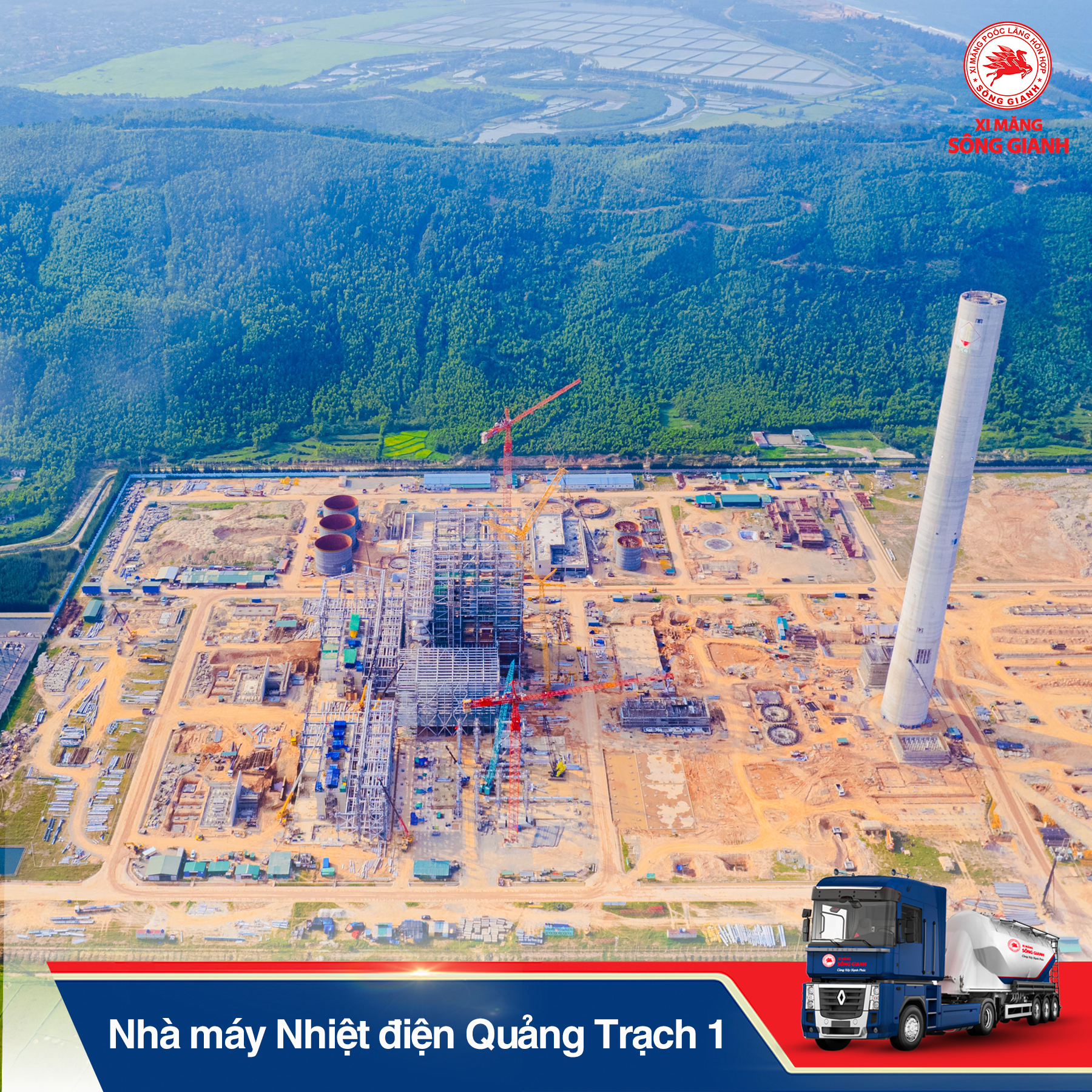 Công trình sử dụng xi măng Sông Gianh: Nhà máy Nhiệt điện Quảng Trạch 1
