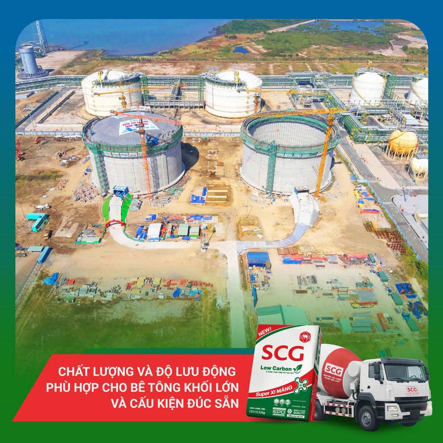 Công trình sử dụng xi măng SCG Low Carbon: Tổ hợp Hóa dầu Long Sơn (LSP) 