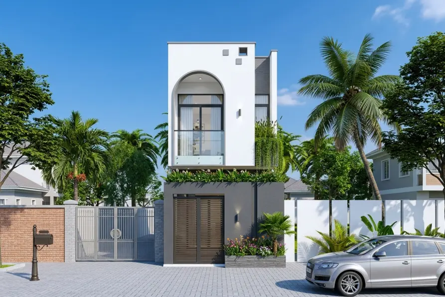 nhà 2 tầng hiện đại đơn giản