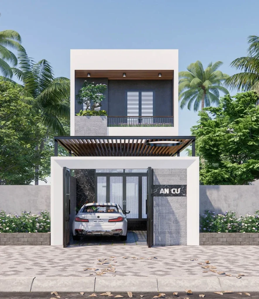 nhà 2 tầng hiện đại đơn giản