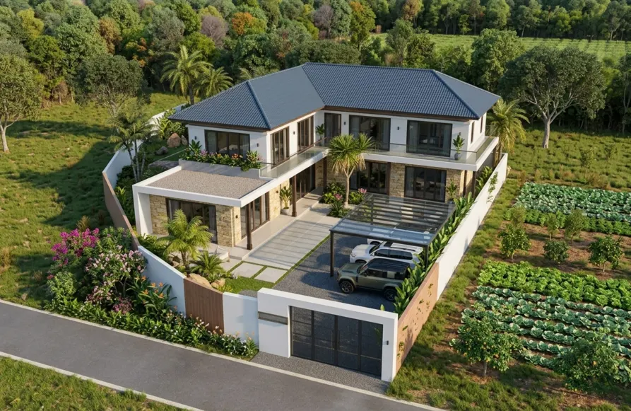 nhà 2 tầng hiện đại đơn giản