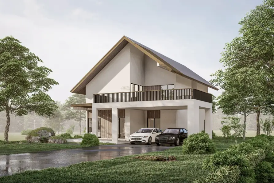 nhà 2 tầng hiện đại đơn giản