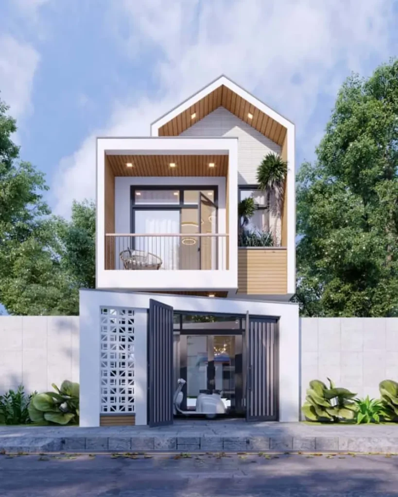 mẫu nhà 2 tầng đơn giản hiện đại