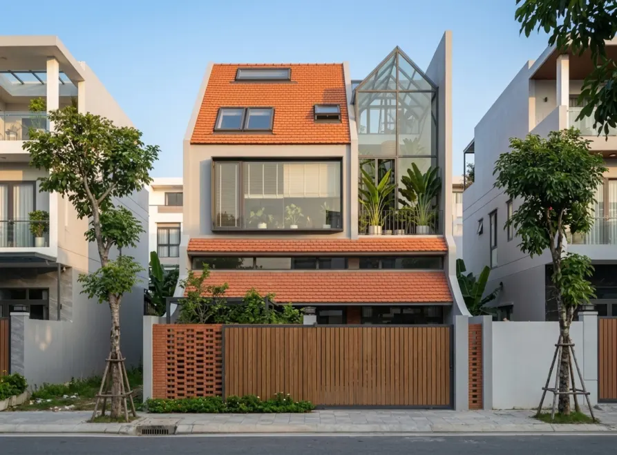 mẫu nhà 2 tầng đơn giản hiện đại