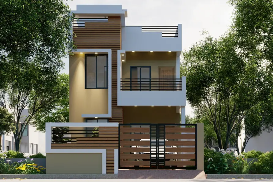 nhà 2 tầng hiện đại đơn giản