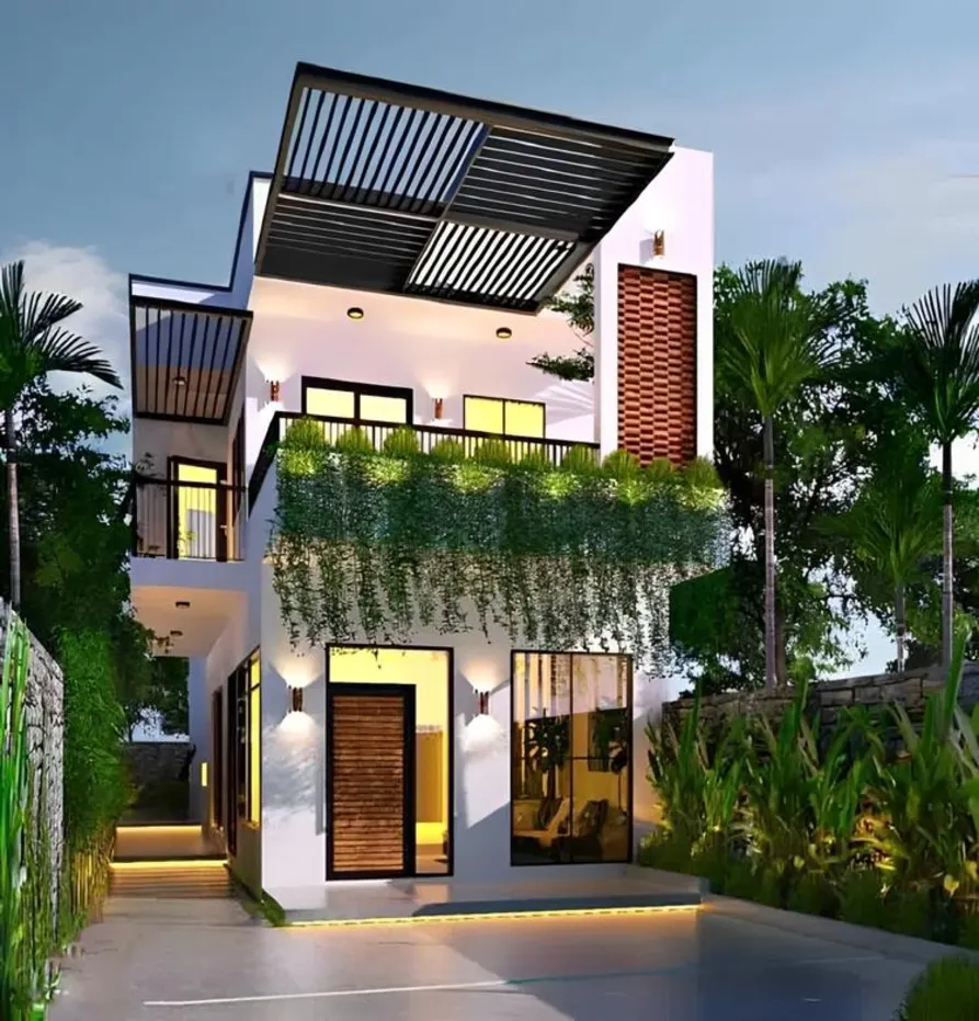 nhà 2 tầng đẹp đơn giản