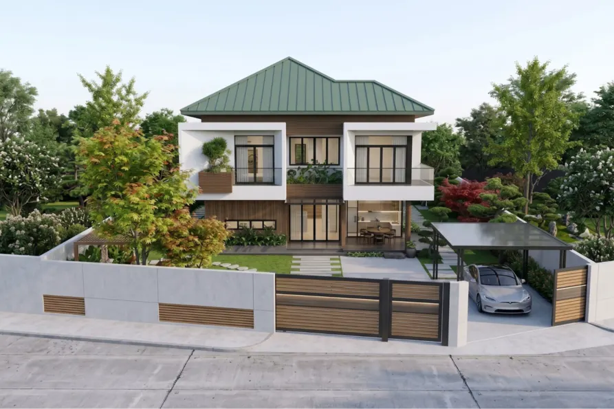 nhà 2 tầng đẹp đơn giản