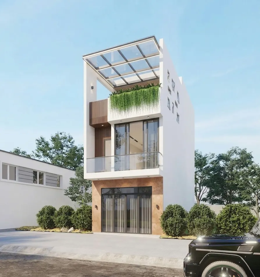 mẫu nhà ống 2 tầng đơn giản đẹp