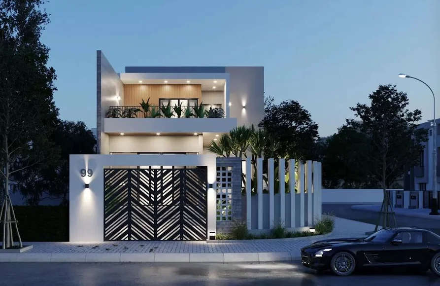 nhà 2 tầng hiện đại đơn giản