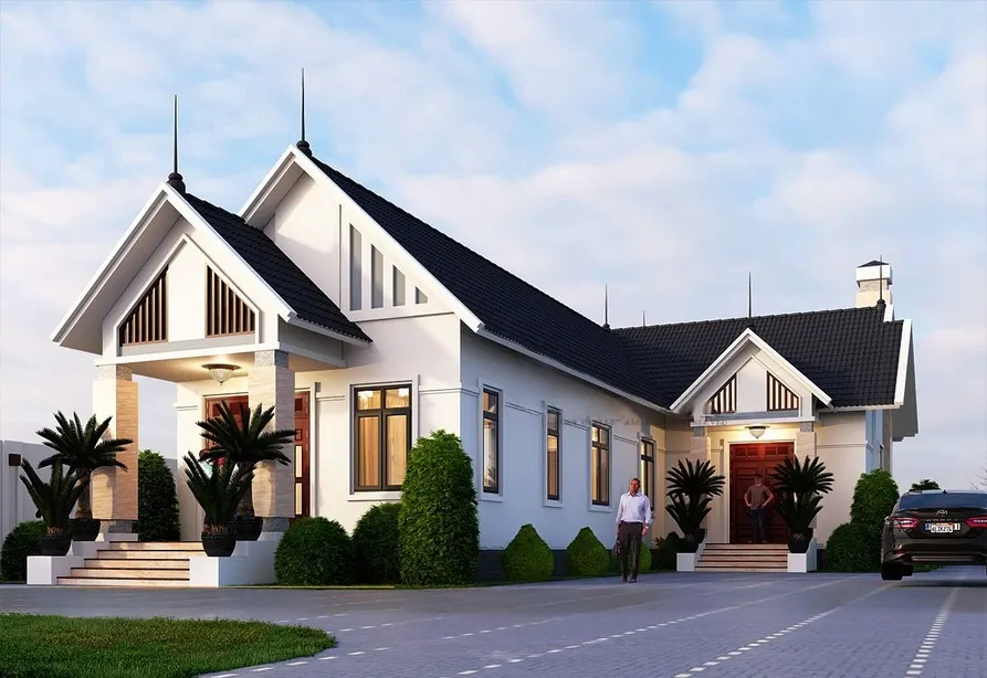 100 mẫu nhà mái Thái đẹp & Lưu ý cần nắm khi xây nhà mái thái 66 100 mẫu nhà mái Thái đẹp & Lưu ý cần nắm khi xây nhà mái thái Nhà mái thái