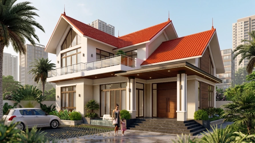 100 mẫu nhà mái Thái đẹp & Lưu ý cần nắm khi xây nhà mái thái 75 100 mẫu nhà mái Thái đẹp & Lưu ý cần nắm khi xây nhà mái thái nhà mái thái