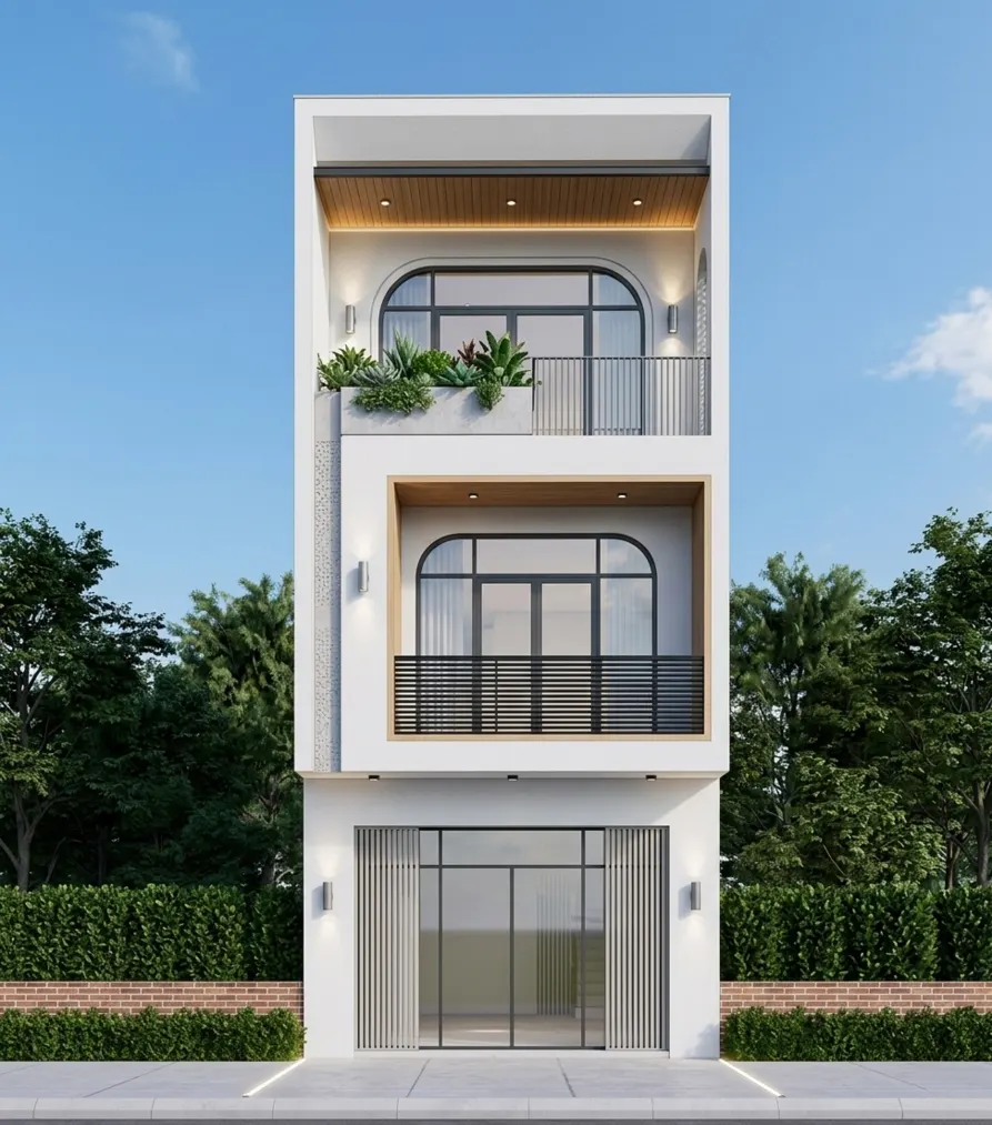 mẫu nhà phố 3 tầng đẹp hiện đại