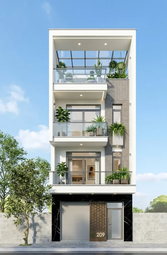 mẫu nhà phố 3 tầng đẹp hiện đại