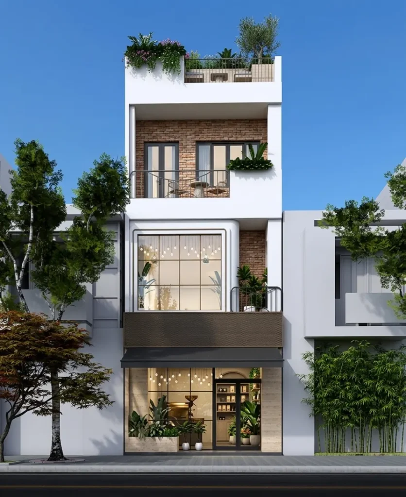 mẫu nhà phố 3 tầng đẹp hiện đại