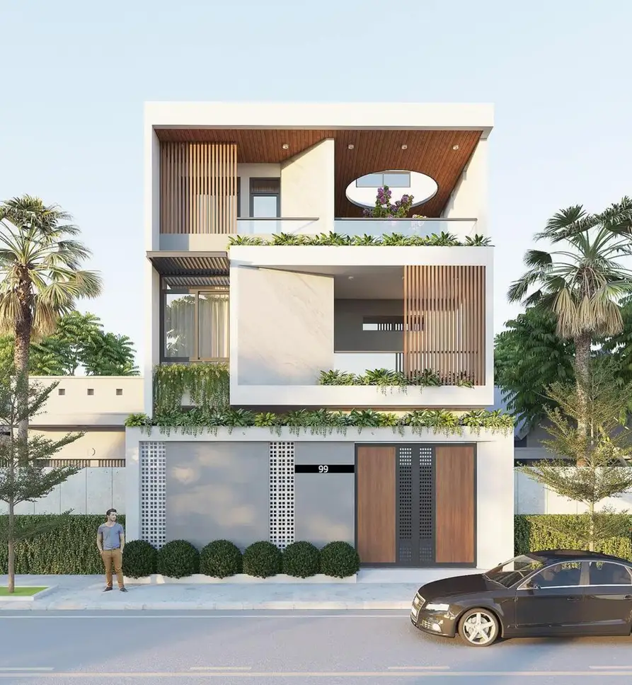 mẫu nhà phố 3 tầng đẹp hiện đại