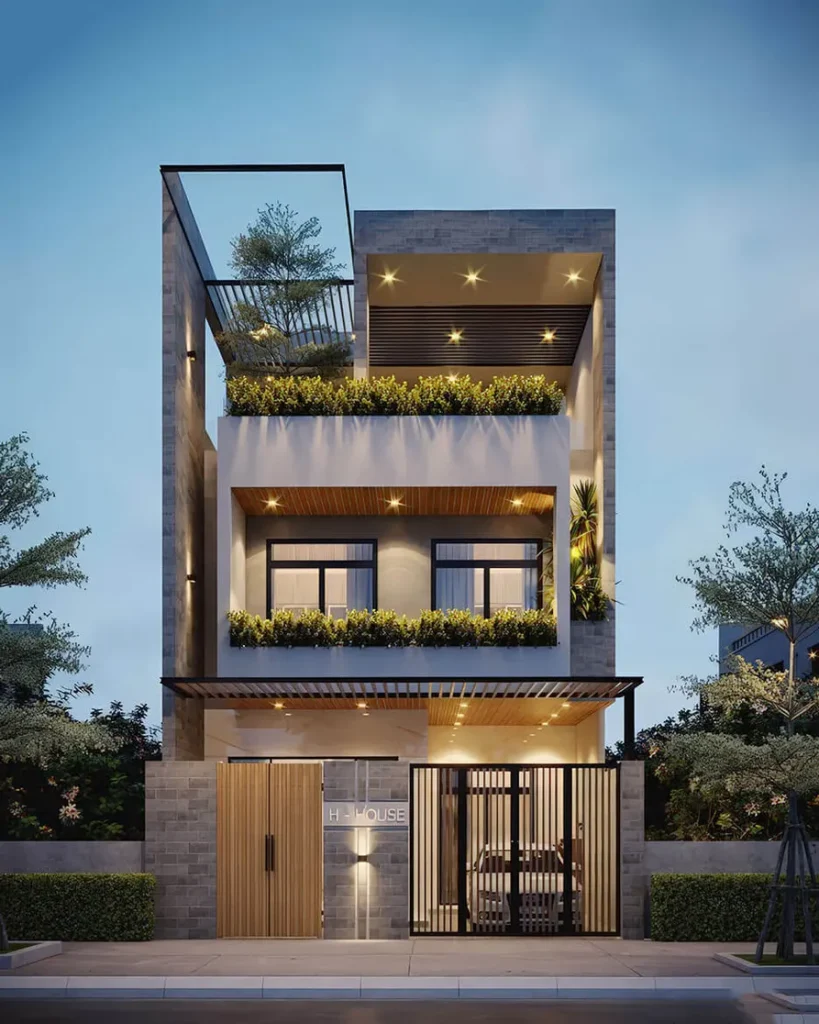 mẫu nhà 3 tầng hiện đại