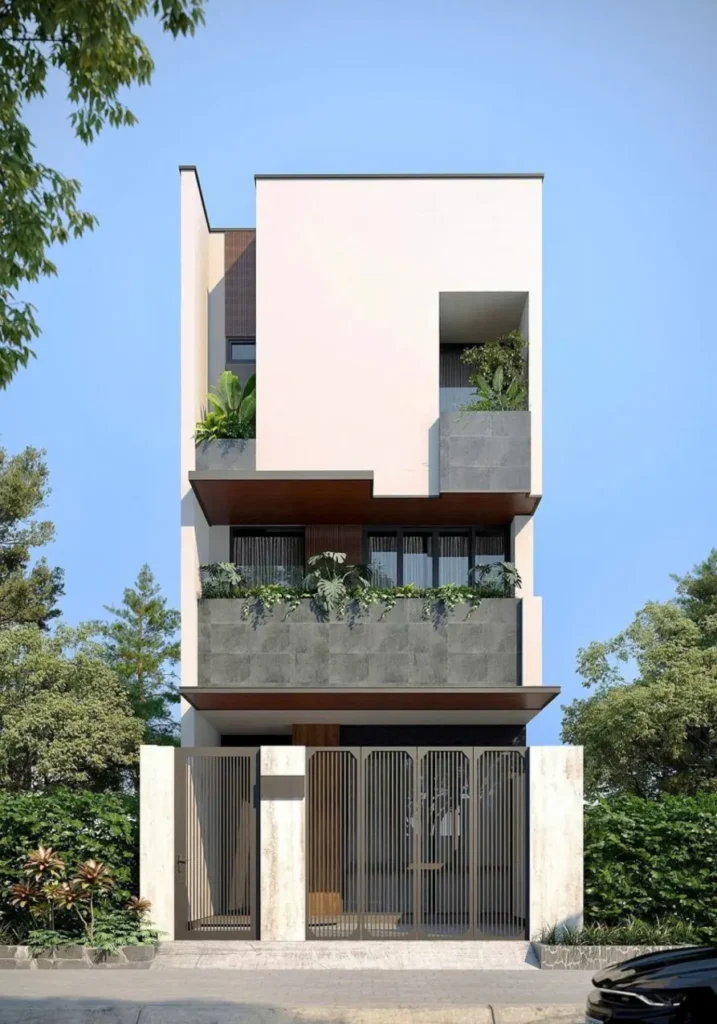 mẫu nhà phố đẹp 3 tầng