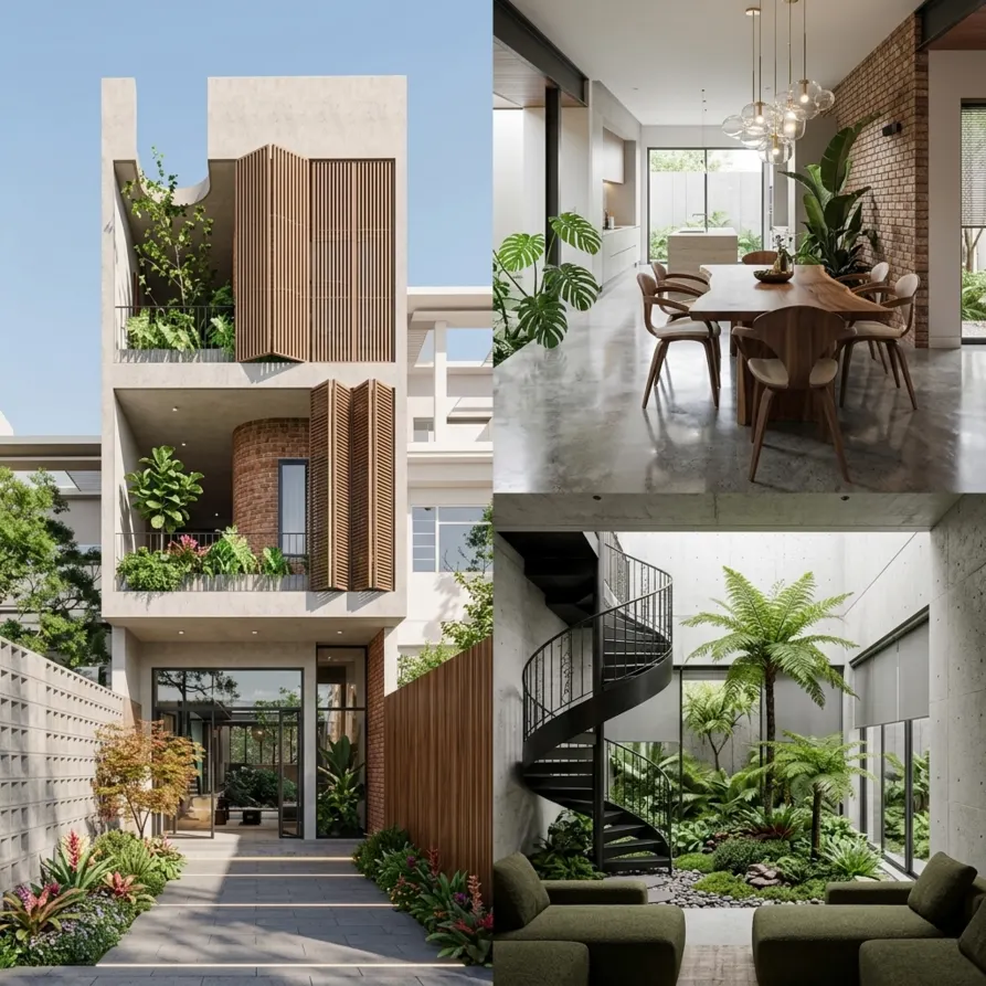 nhà phố 3 tầng hiện đại