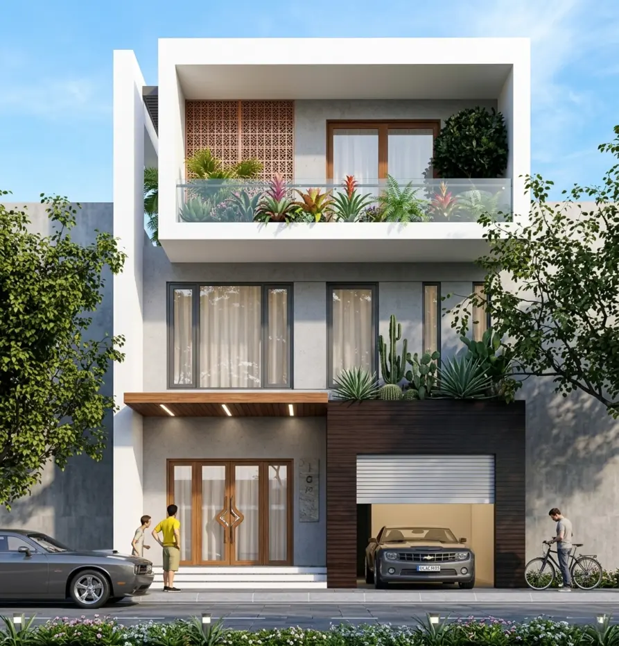 nhà phố 3 tầng hiện đại