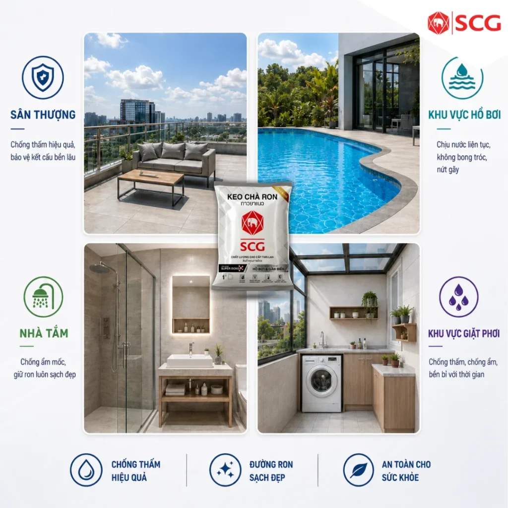 Keo chà ron chống thấm sân thượng: Các loại, lưu ý thi công 4 Keo chà ron chống thấm sân thượng: Các loại, lưu ý thi công keo chà ron chống thấm sân thượng