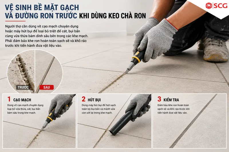thi công keo chà ron