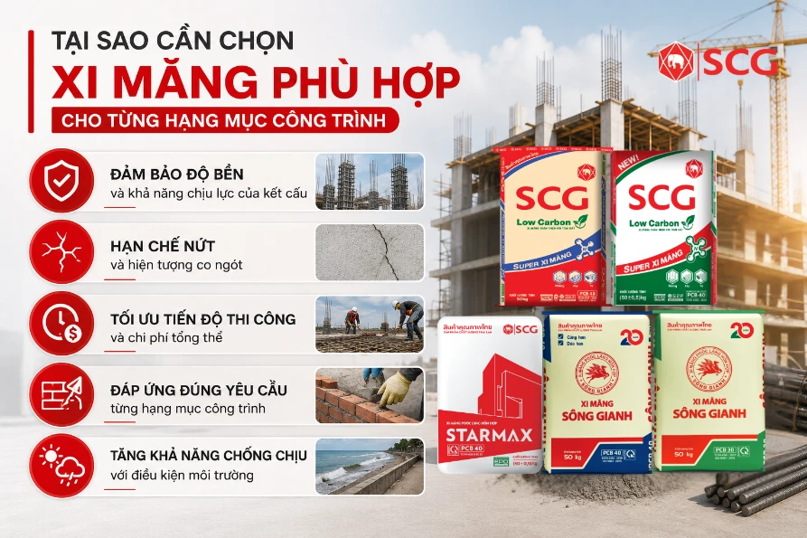 Cách chọn xi măng phù hợp cho từng hạng mục công trình đảm bảo độ bền và tối ưu chi phí 11 Cách chọn xi măng phù hợp cho từng hạng mục công trình đảm bảo độ bền và tối ưu chi phí chọn xi măng cho từng hạng mục công trình