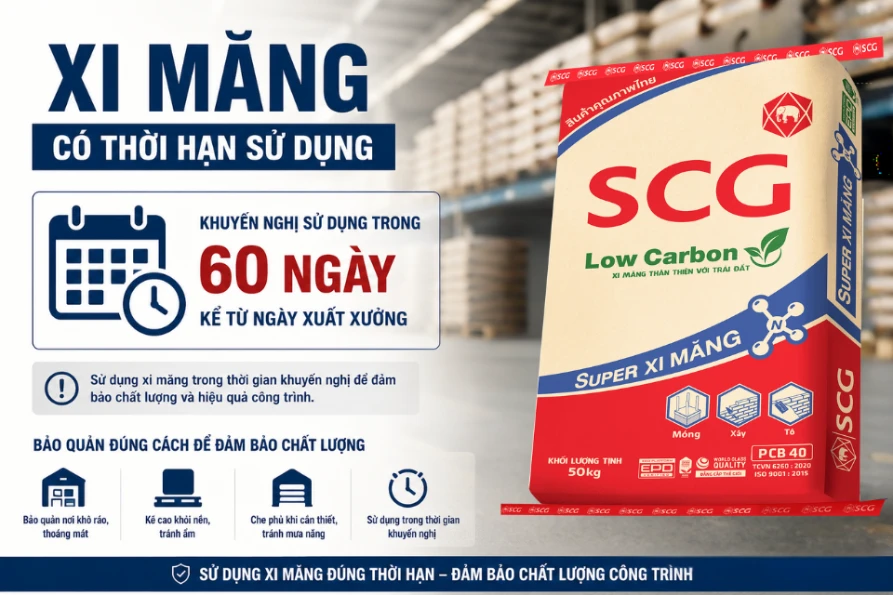 hạn sử dụng của xi măng