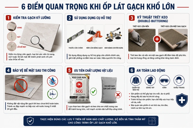 Keo dán gạch khổ lớn