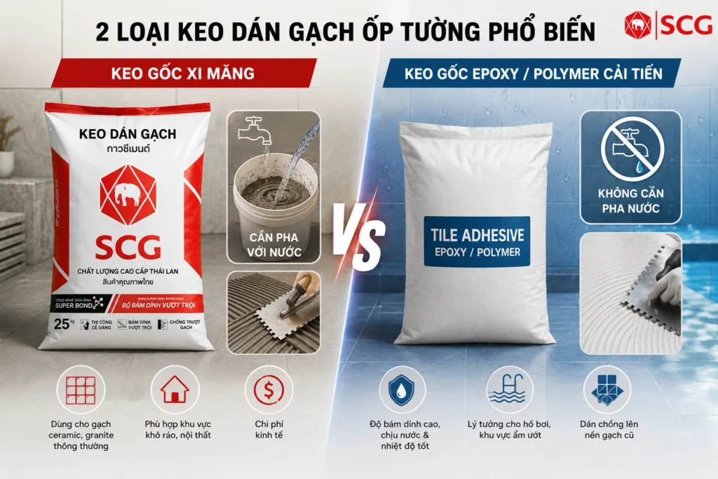 Keo dán gạch E-Class 5 Keo dán gạch E-Class keo dán gạch ốp tường