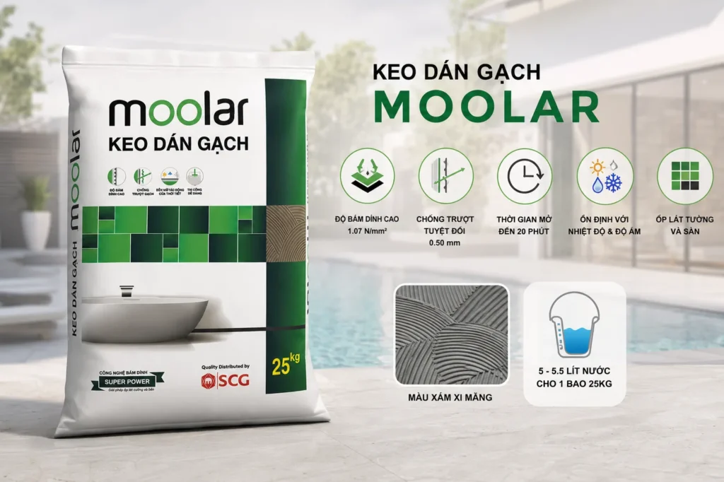 Keo dán gạch E-Class 9 Keo dán gạch E-Class Keo dán gạch tường đa năng