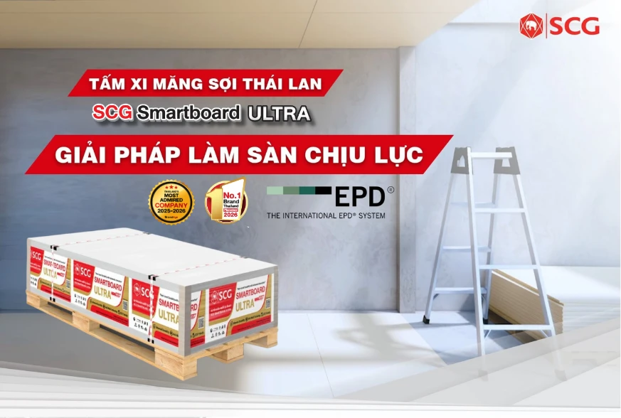 Cấu tạo sàn Cemboard SCG Smartboard ULTRA chịu lực tới 4.500kg/m² 4 Cấu tạo sàn Cemboard SCG Smartboard ULTRA chịu lực tới 4.500kg/m² Cấu tạo sàn Cemboard