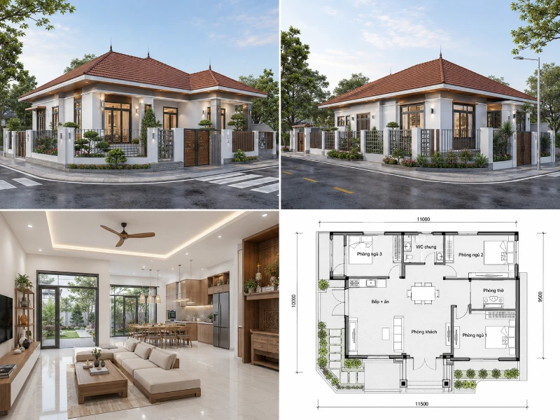 30+ mẫu nhà cấp 4 100m2 3 phòng ngủ đẹp & xu hướng 2026 19 30+ mẫu nhà cấp 4 100m2 3 phòng ngủ đẹp & xu hướng 2026 nhà cấp 4 100m2 3 phòng ngủ