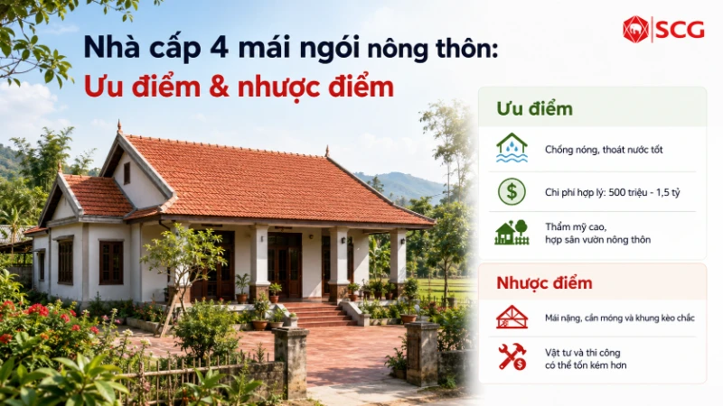 30+ Mẫu nhà cấp 4 mái ngói nông thôn đẹp & hiện đại 2026 14 30+ Mẫu nhà cấp 4 mái ngói nông thôn đẹp & hiện đại 2026 nhà cấp 4 mái ngói nông thôn