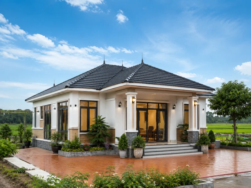30+ Mẫu nhà cấp 4 mái ngói nông thôn đẹp & hiện đại 2026 16 30+ Mẫu nhà cấp 4 mái ngói nông thôn đẹp & hiện đại 2026 nhà cấp 4 mái ngói nông thôn