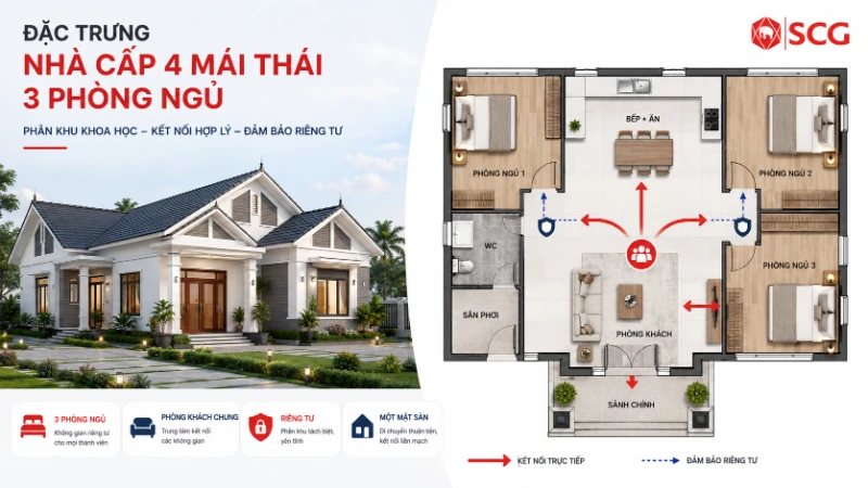 30+ mẫu nhà cấp 4 mái thái 3 phòng ngủ đẹp, xu hướng 2026 16 30+ mẫu nhà cấp 4 mái thái 3 phòng ngủ đẹp, xu hướng 2026 nhà cấp 4 mái thái 3 phòng ngủ