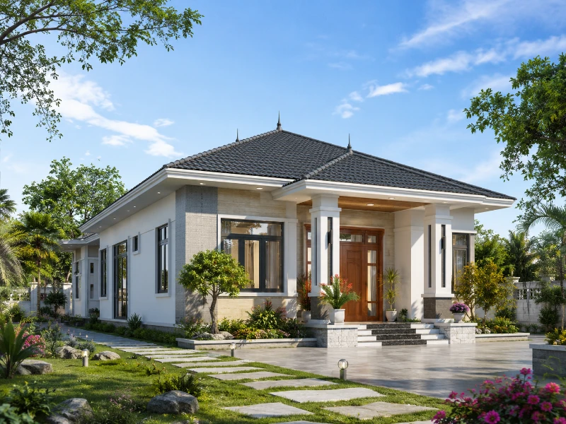 20+ Mẫu nhà cấp 4 sân vườn đẹp, hiện đại & tiện nghi 2026 15 20+ Mẫu nhà cấp 4 sân vườn đẹp, hiện đại & tiện nghi 2026 nhà cấp 4 sân vườn