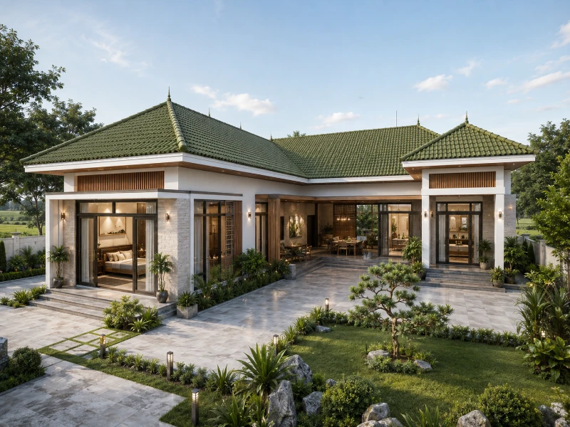 30+ Mẫu Nhà Mái Thái 1 Tầng 4 Phòng Ngủ Đẹp, Hiện Đại 2026 37 30+ Mẫu Nhà Mái Thái 1 Tầng 4 Phòng Ngủ Đẹp, Hiện Đại 2026 nhà mái thái 1 tầng 4 phòng ngủ