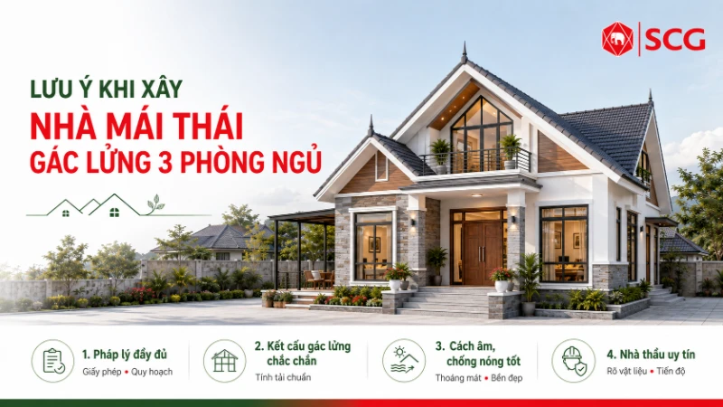 30+ Mẫu Nhà Mái Thái Gác Lửng 3 Phòng Ngủ Đẹp, Tiện Nghi 2026 38 30+ Mẫu Nhà Mái Thái Gác Lửng 3 Phòng Ngủ Đẹp, Tiện Nghi 2026 nhà mái thái gác lửng 3 phòng ngủ