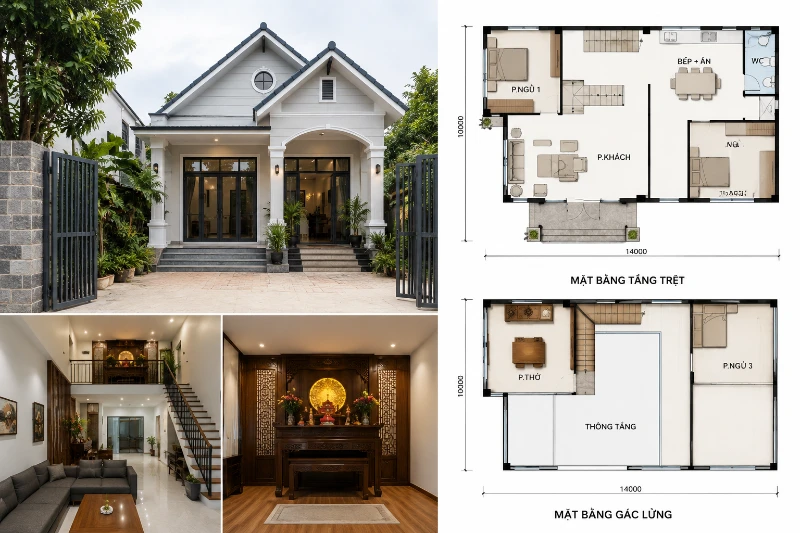 30+ Mẫu Nhà Mái Thái Gác Lửng 3 Phòng Ngủ Đẹp, Tiện Nghi 2026 31 30+ Mẫu Nhà Mái Thái Gác Lửng 3 Phòng Ngủ Đẹp, Tiện Nghi 2026 nhà mái thái gác lửng 3 phòng ngủ