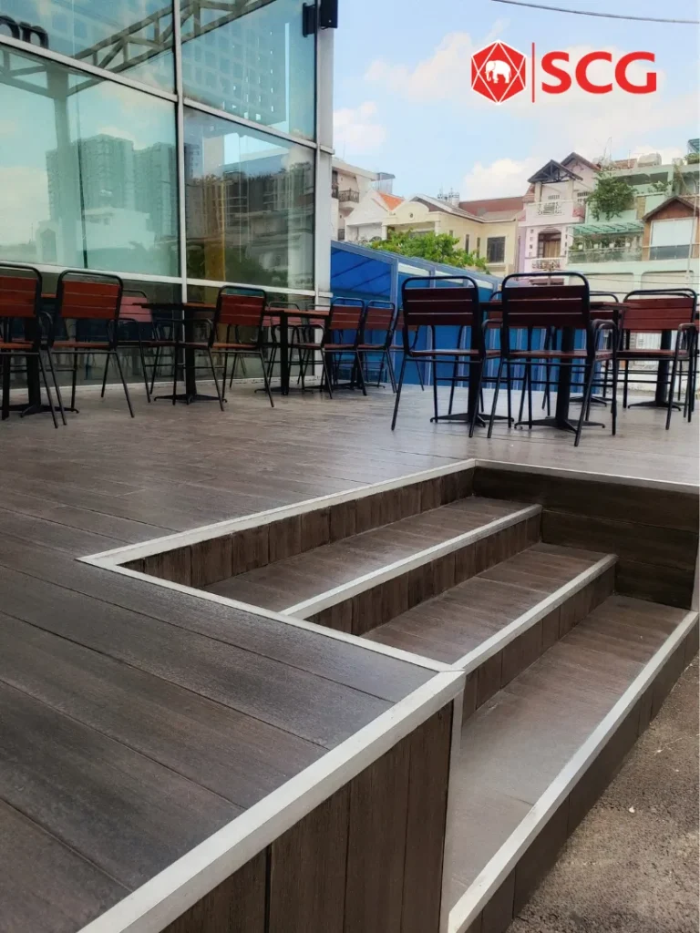 Chuỗi cà phê Amazon sử dụng SCG Smartwood Floor Plank lót sàn ngoài trời 12 Chuỗi cà phê Amazon sử dụng SCG Smartwood Floor Plank lót sàn ngoài trời Chuỗi cà phê Amazon sử dụng SCG Smartwood Floor Plank