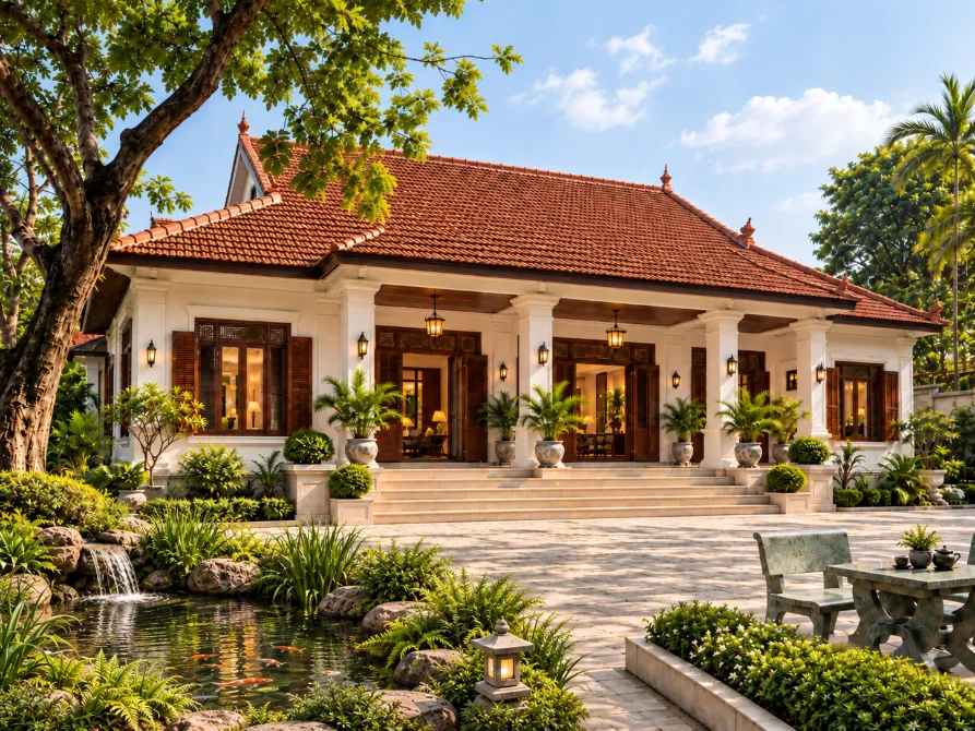 biệt thự nhà vườn 1 tầng